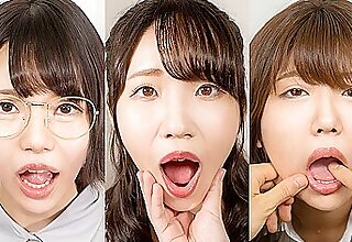 Mouth Gazing - Japanese Schoolgirl Mouth Fetish With Yui Kawagoe, Anri Namiki And Yuna Mitake